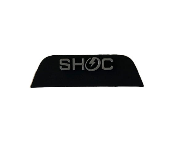 SHOC Helmet Bumper with the SHOC logo.