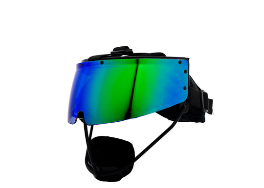 SHOC Softball Visor - SHOC  - green & blue, Northern Lights Softball Visors