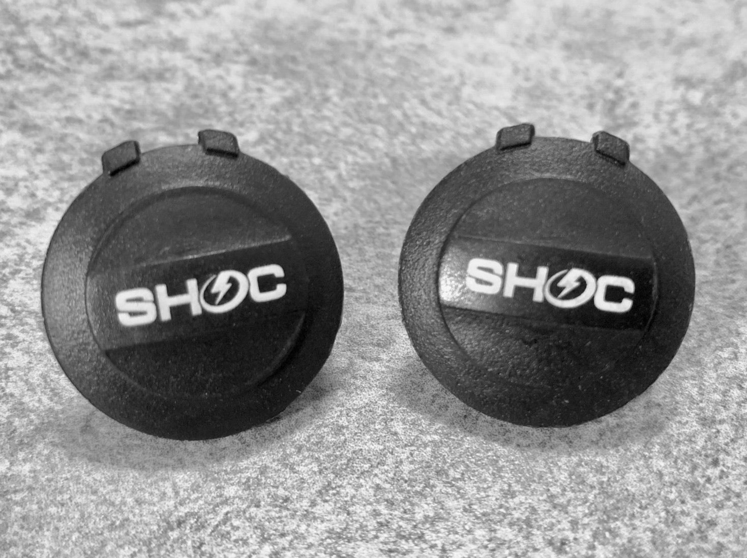 Viper Clip Inside | Black (Pr) - SHOC  - Black Viper helmet visor screw part from SHOC with Shoc logo