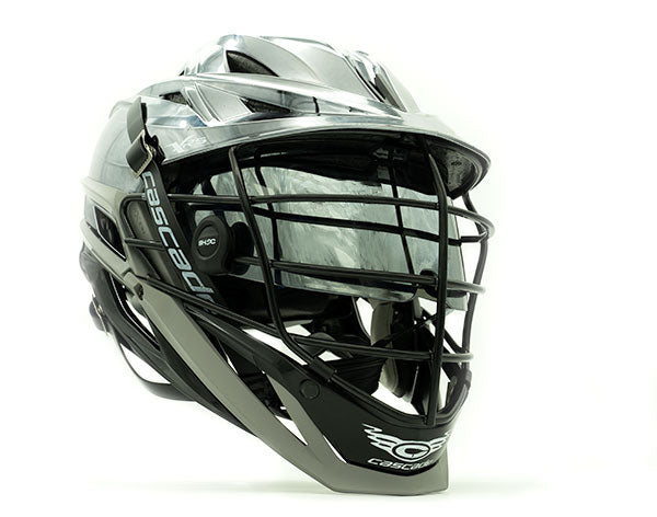 SHOC Lacrosse Visor on the XRS Helmet