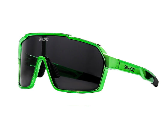 SHOC Waves Sunglasses! The best green wraparound sunglasses made by the indie sports brand, SHOC.