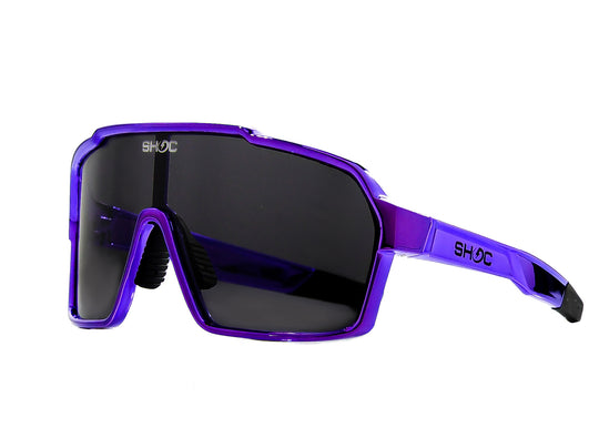 SHOC Waves Sunglasses! The best purple wraparound sunglasses made by the indie sports brand, SHOC.